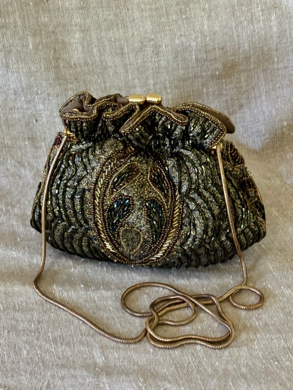 Vintage 80s Bechamel Beaded Evening Bag